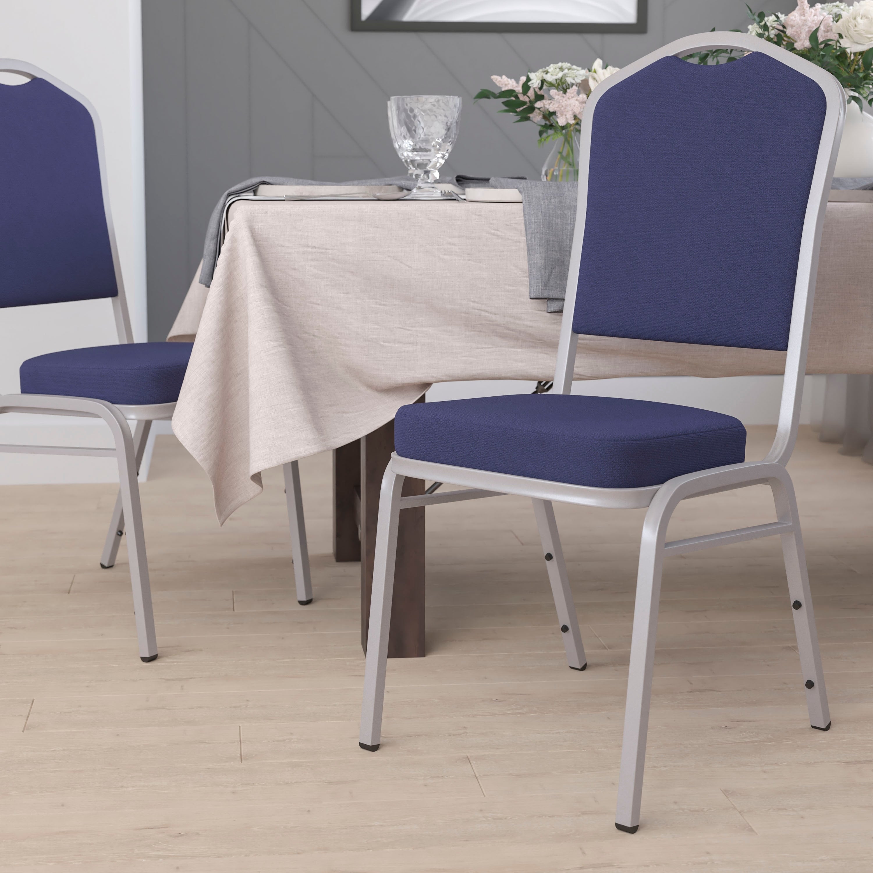Hercules Series Crown Back Stacking Banquet Chair