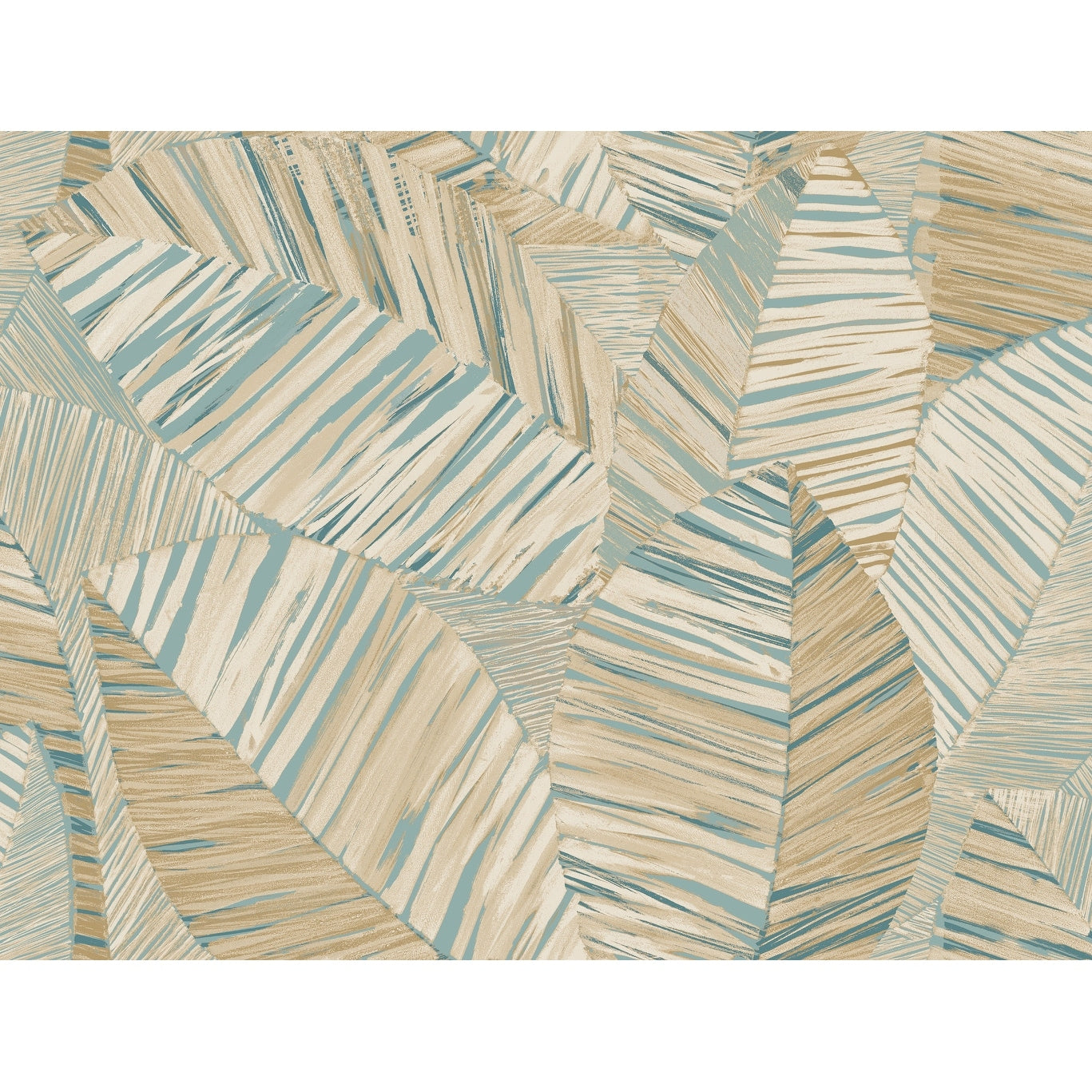 Crown Canopy Teal Palm Peel And Stick Wallpaper