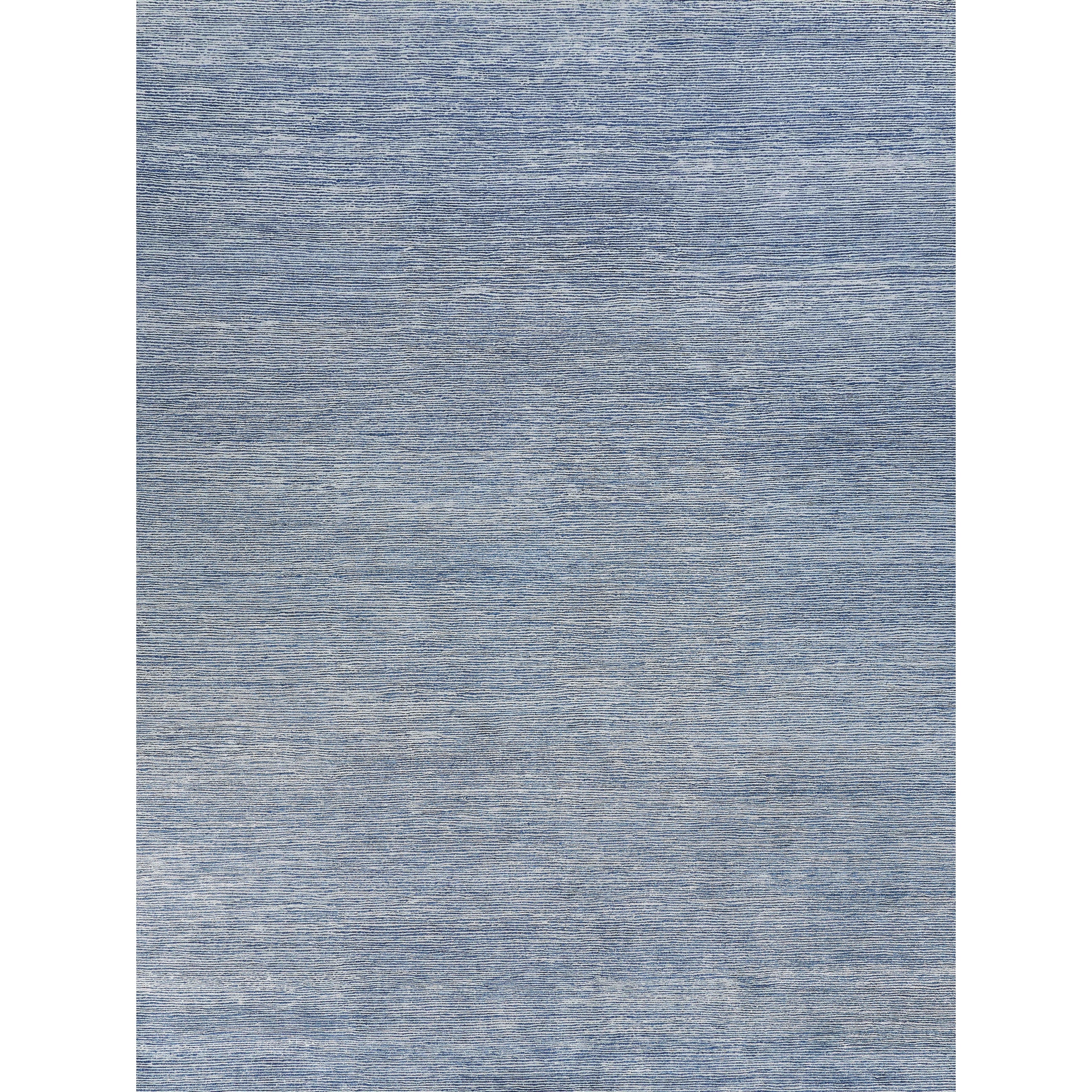 Crush Hand Knotted Bamboo Silk Aqua Dark Aqua Area Rug 8 X 10