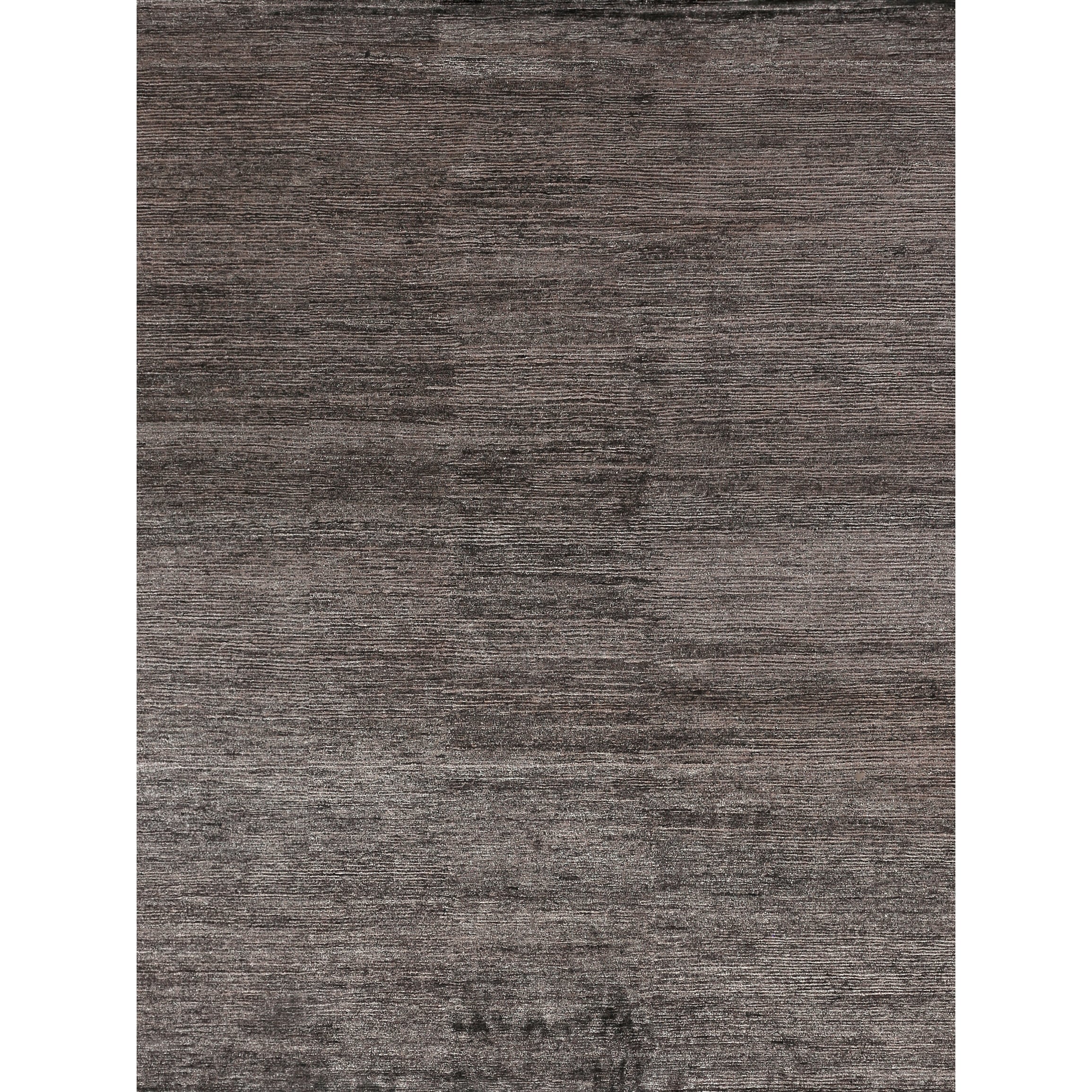 Crush Hand Knotted Bamboo Silk Charcoal Gray Area Rug