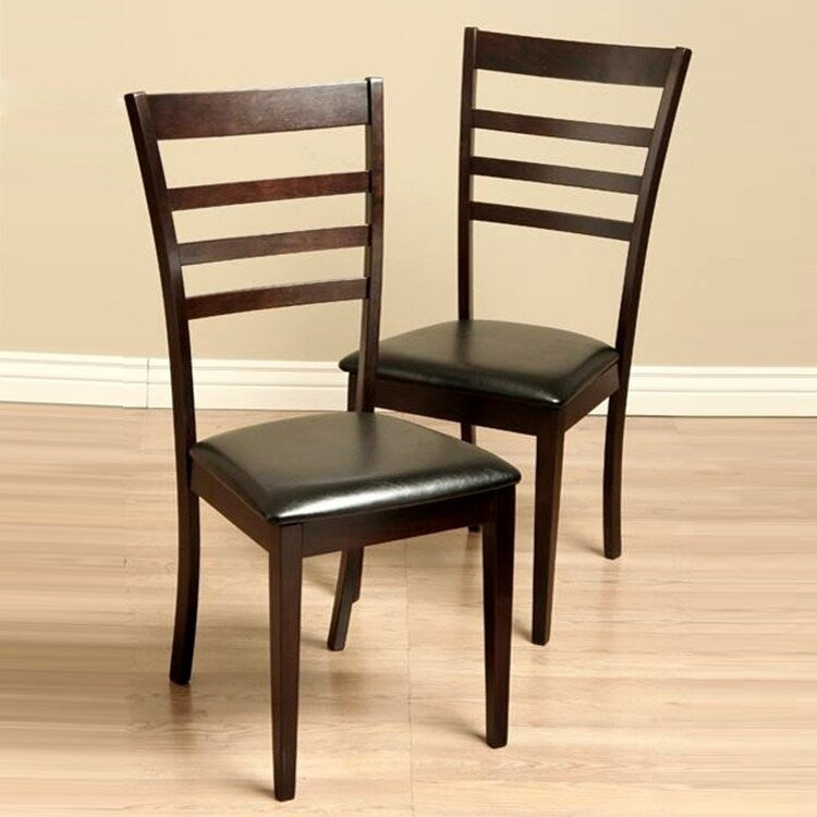 Crystal Leather Dining Room Chairs Set Of 2