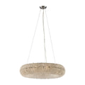 Crystal Ring 28 Inch Wide 10 Light Chandelier In Polished Chrome 28In W X 28In D X 6In H