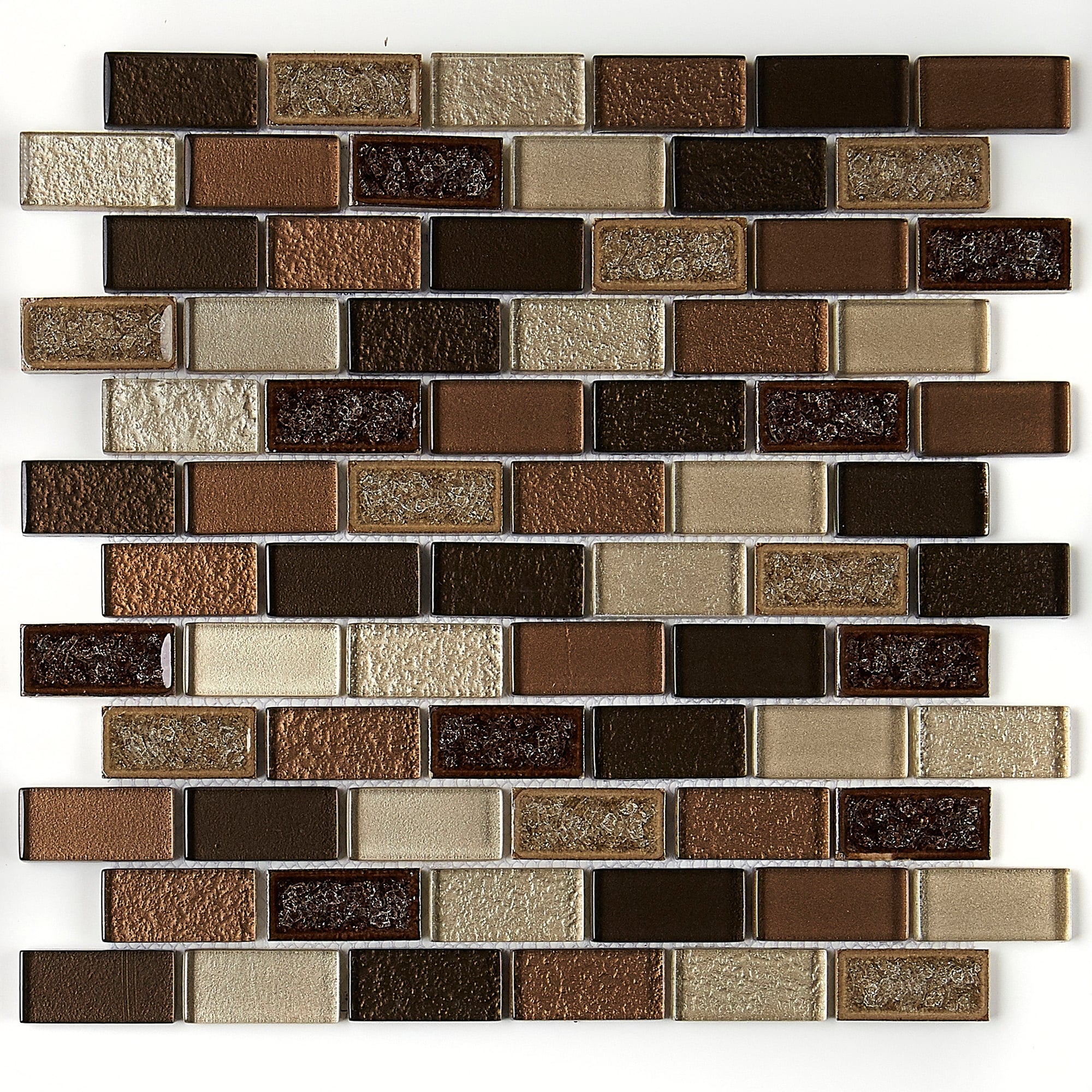 Crystal Shores 2X1 Brickjoint Mosaic Copper Coast 12.75 X 11.75