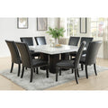 Gracewood Hollow Mhlanga White Marble 9 Piece Square Dining Set