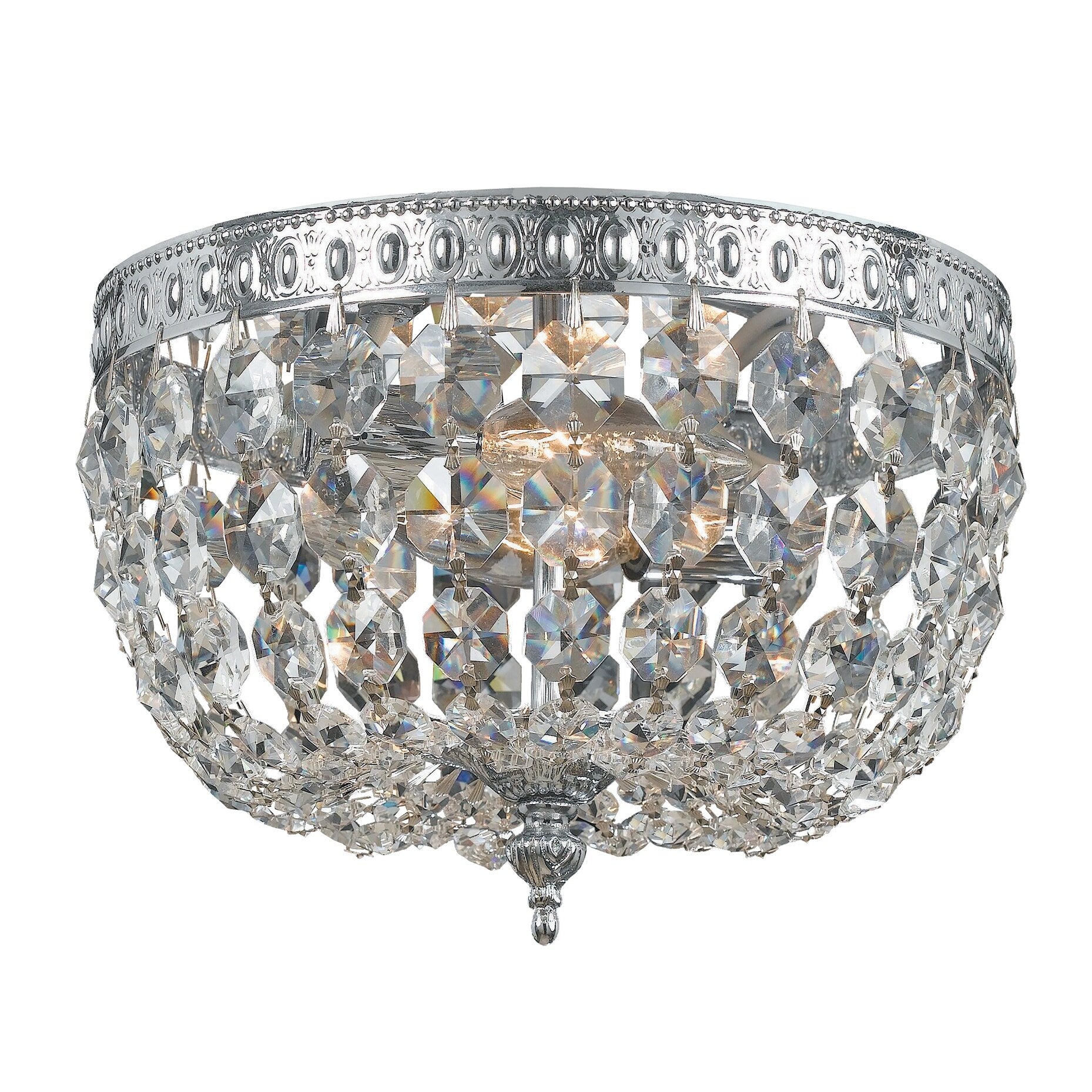 Crystorama Richmond Collection 2 Light Chrome Flush Mount