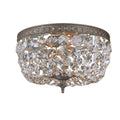 Crystorama Ceiling Mount Collection 2 Light English Bronze Swarovski Elements Spectra Crystal Flush Mount