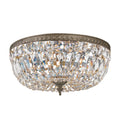 Crystorama English Bronze 3 Light Flush