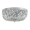 Crystorama Traditional 3 Light Clear Crystal Chrome Flush Mount