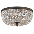 Crystorama Ceiling Mount Collection 3 Light English Bronze Swarovski Elements Spectra Crystal Flush Mount