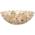 Bella 3 Light Antique Gold Flush Mount