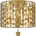 Crystorama Lighting Group 544 Layla 3 Light 15 Wide Flush Mount Drum