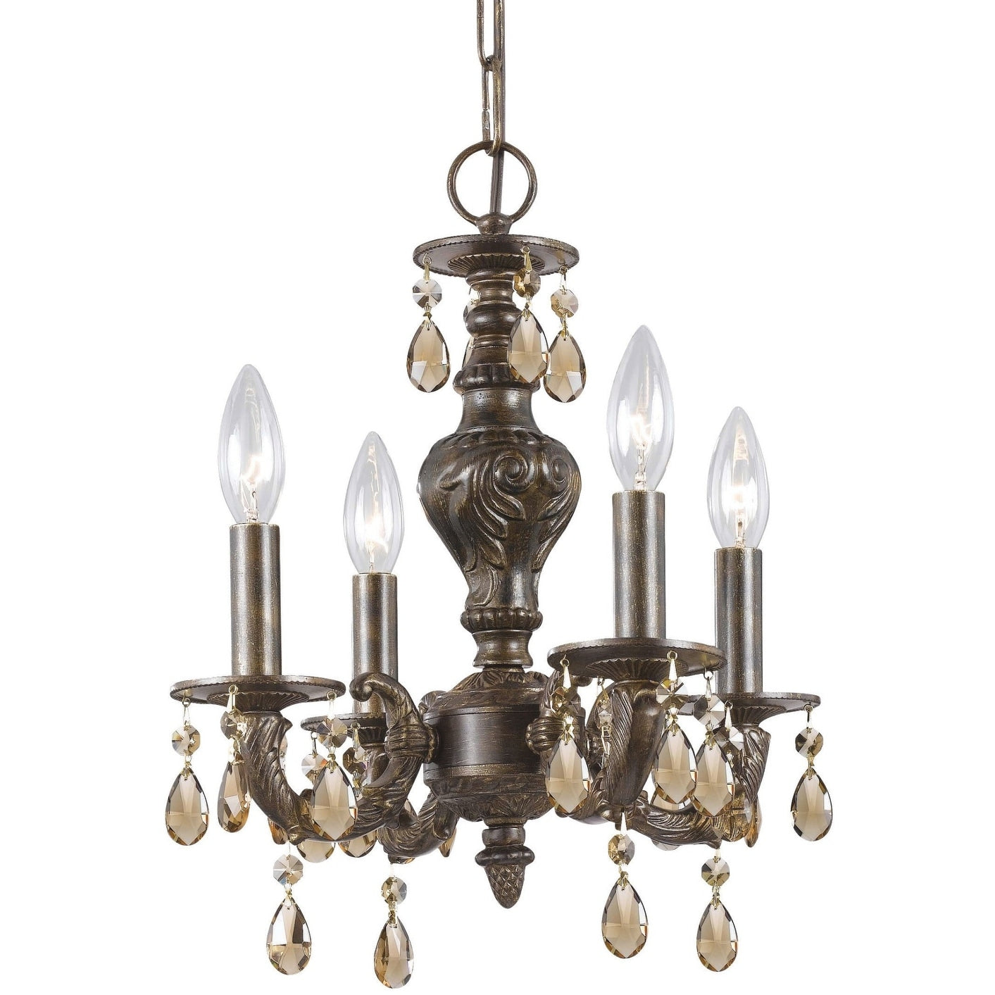 Crystorama Lighting Group Paris Flea Market 4 Light 14 Wide Wrought