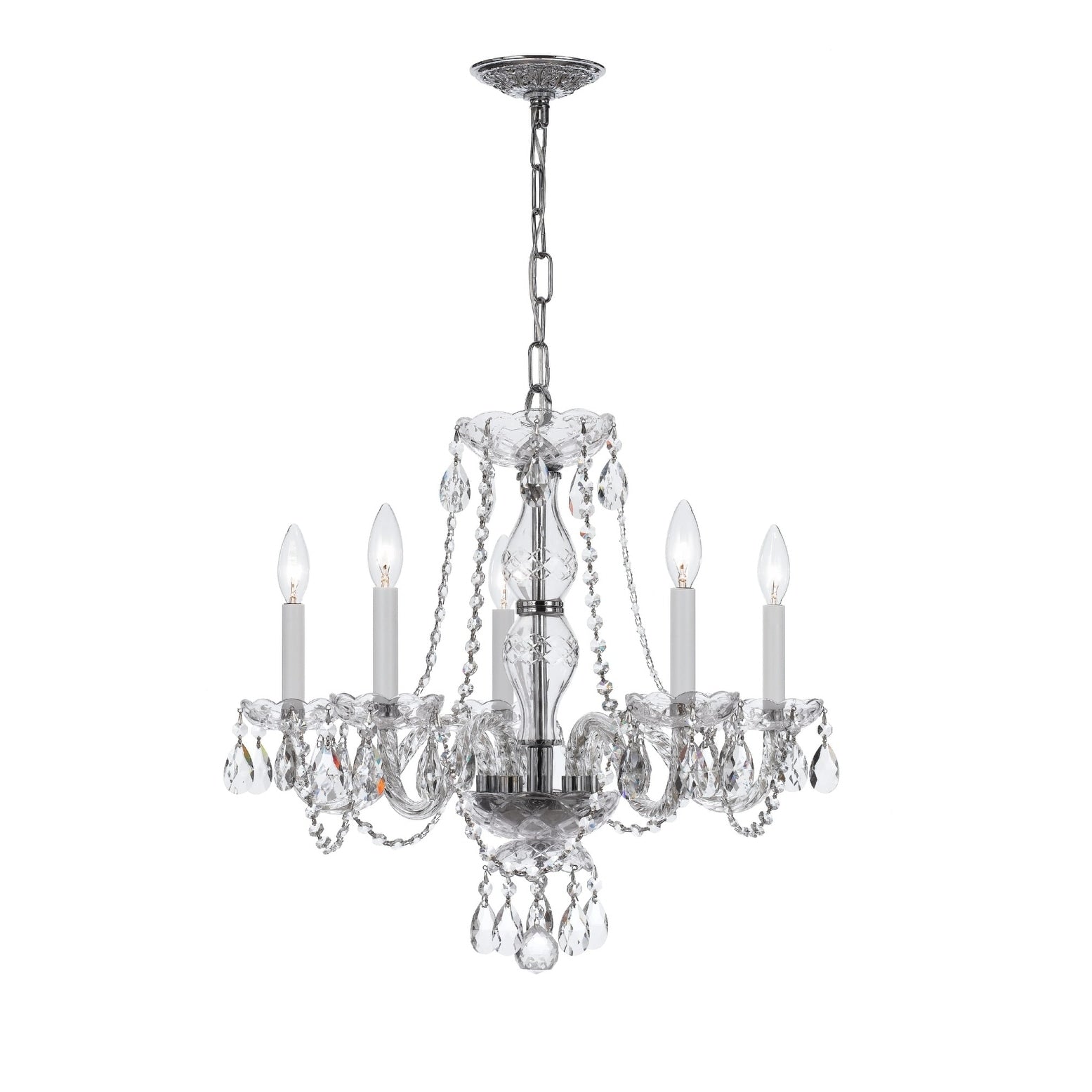 Crystorama Lighting Group 5085 Cl Saq Traditional Crystal 5 Light 20