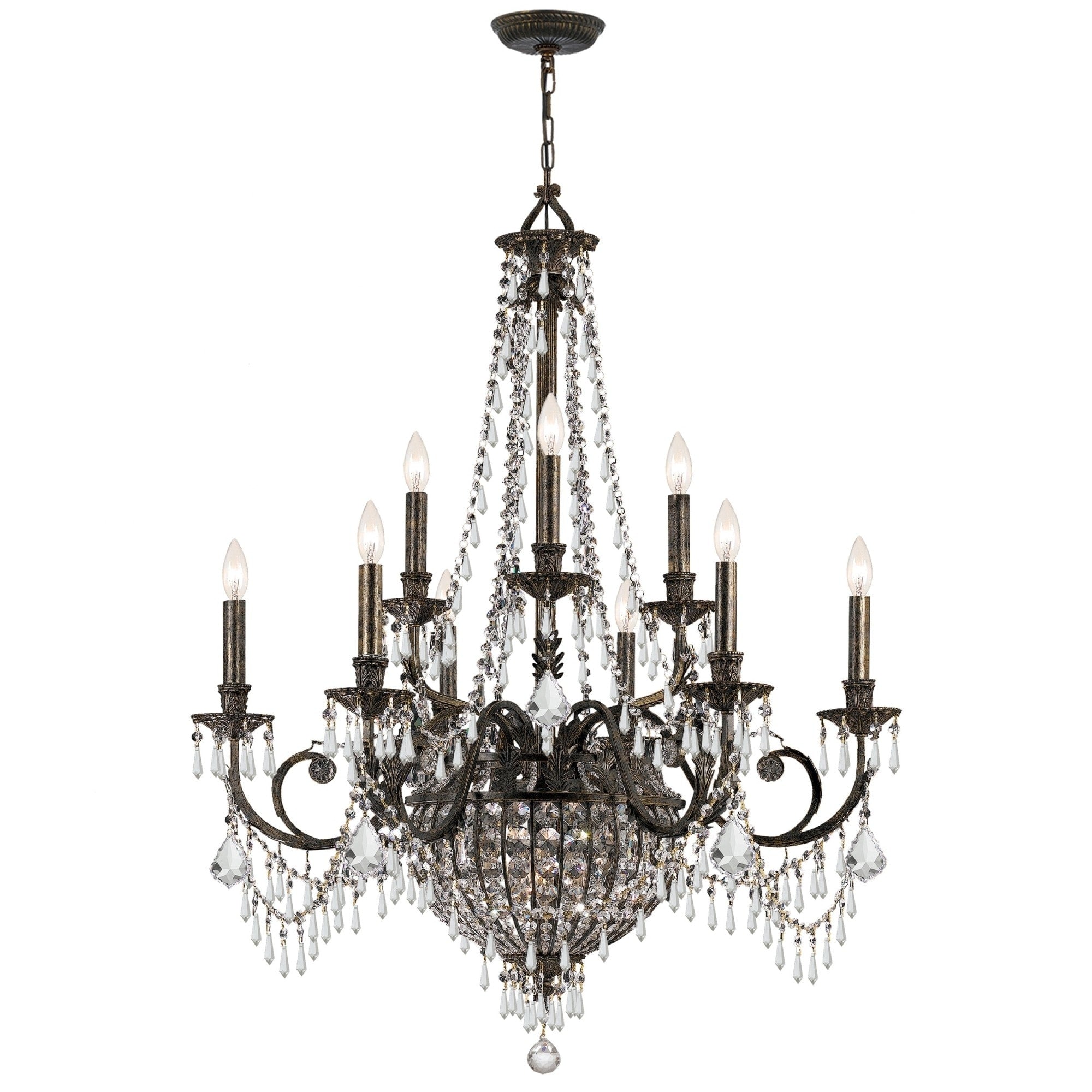 Crystorama Lighting Group 5168 Cl Mwp Vanderbilt 12 Light 34 Wide