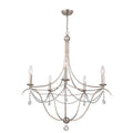 Crystorama Metro Collection 5 Light Antique Silver Chandelier