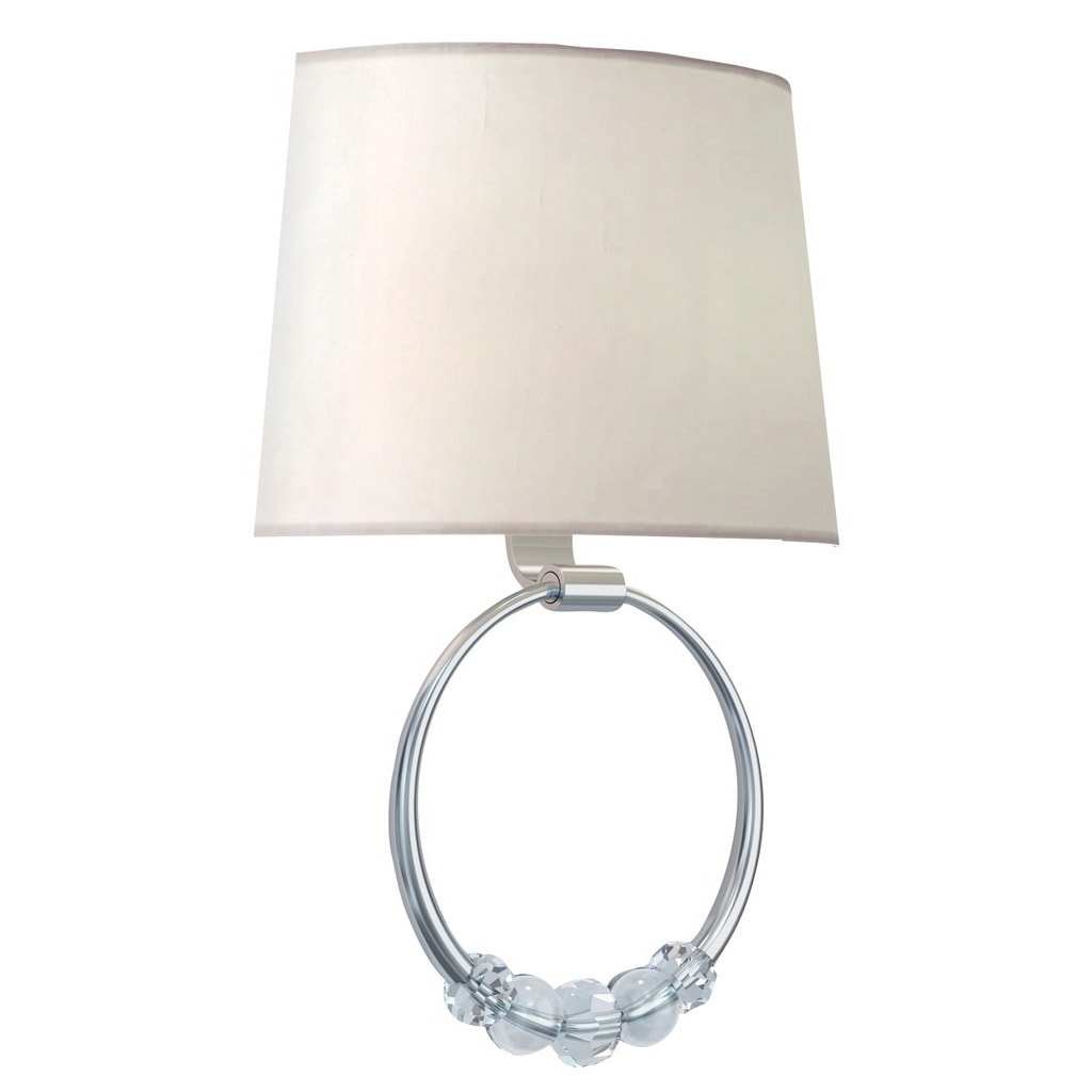 Crystorama Mirage Collection 2 Light Polished Nickel Wall Sconce