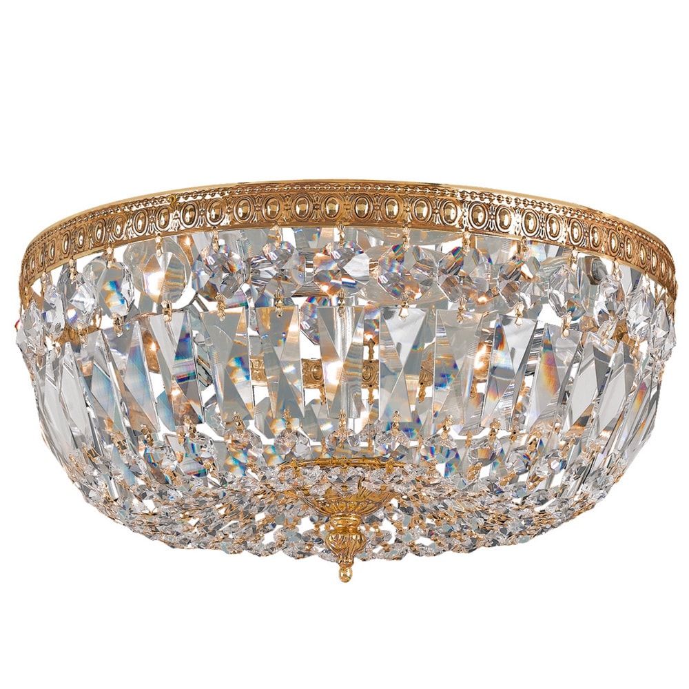 Crystorama Richmond Collection 3 Light Olde Brass Flush Mount