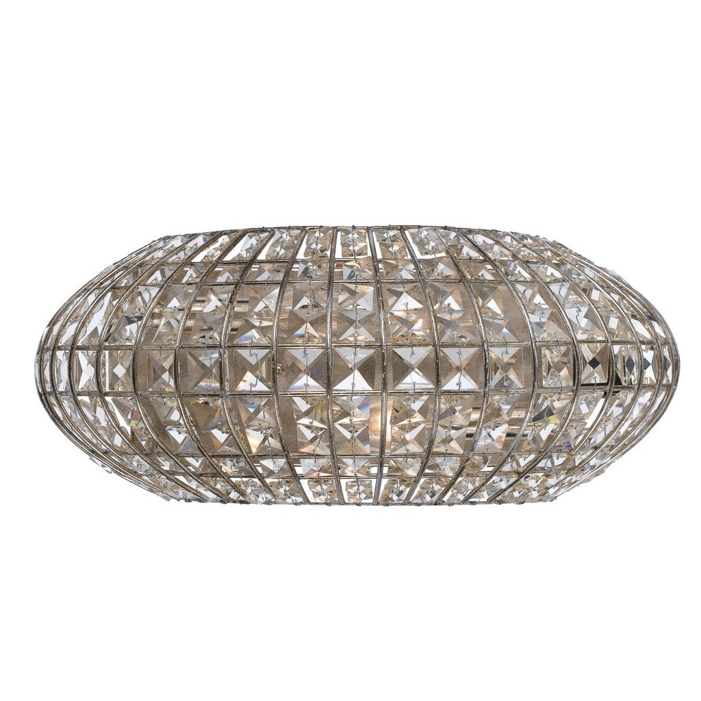 Crystorama Solstice Collection 2 Light Antique Silver Wall Sconce