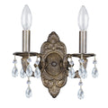 Crystorama Sutton Collection 2 Light Venetian Bronze Wall Sconce