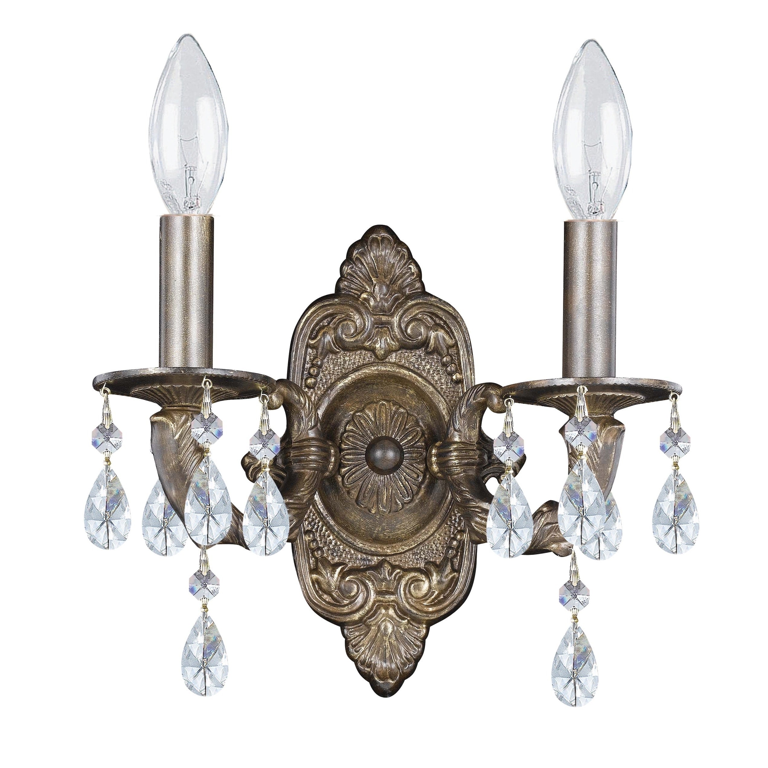 Crystorama Sutton Collection 2 Light Venetian Bronze Wall Sconce