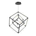 Cube Squared 17.75 Inch Wide Integrated Led Chandelier In Matte Black In Includes Led Bulb 17.75In W X 17.75In D X 30.5In H