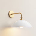 Cuenco Dome Wall Sconces 12.5 Metal Natural Beige Brushed Gold 1 Light Wall Sconces For Bedroom Hallway In Modern Style