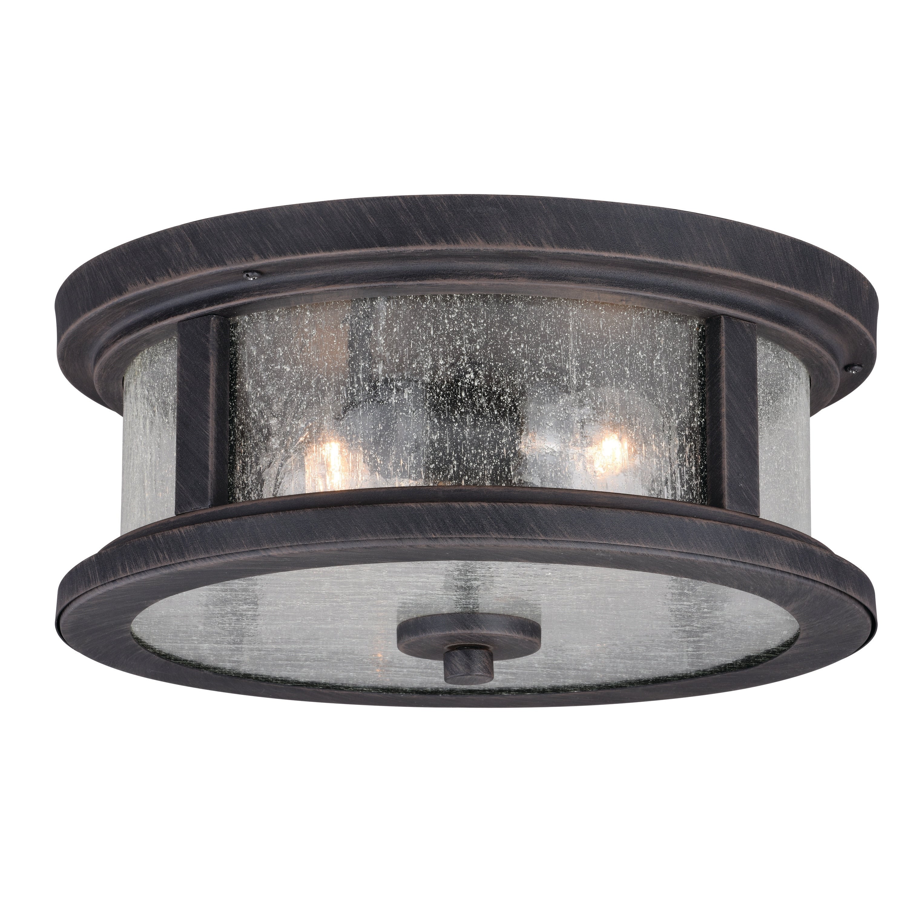 Vaxcel Cumberland 13 Outdoor Flush Mount Rust Iron