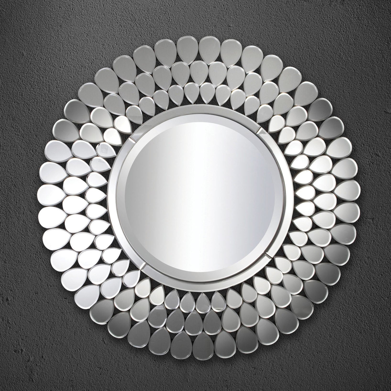 Cumulus Contemporary Silver Mirror By Foa