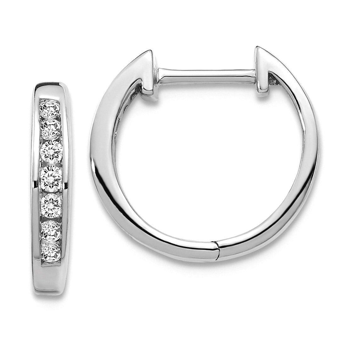 Curata Sterling Silver Gold Plated Diamond Accent Oval Hoop Earrings 3X16Mm