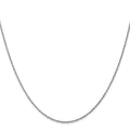 Curata 10K White Gold 0.8Mm D C Light Baby Rope Chain Necklace Spring Options 16 18 20 24