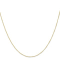 Curata 10K Yellow Gold 0.5Mm Carded Curb Chain Necklace Spring Ring Options 16 18 20 24