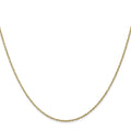 Curata 10K Yellow Gold 0.8Mm Light Baby Rope Chain Necklace Spring Ring Options 16 18 20 24