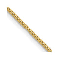 Curata 10K Yellow Gold 1.1Mm Box Chain Necklace Lobster Options 16 18 20 22 24 30