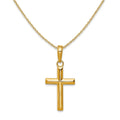 Curata 10K Gold Small Religious Faith Cross Pendant Necklace Jewelry Gifts For Women