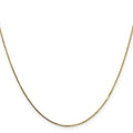 Curata 10K Yellow Gold Solid 0.7Mm Box Chain Necklace Options 16 18 20 24