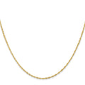 Curata 10K Yellow Gold Solid 1.0Mm Baby Box Chain Necklace Options 16 18 20