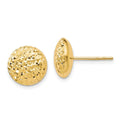 Curata 10K Yellow Gold Sparkle Cut Post Earrings