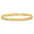 Curata 10K 3.0Mm Silky Herringbone Chain Bracelet 7 Inch