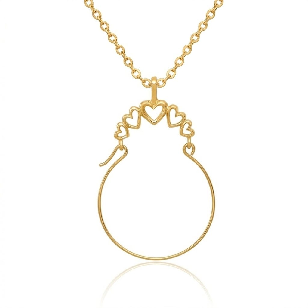 Curata 14K Yellow Gold 18 U.S. Marine Corps Cross Pendant Necklace