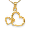 Curata 14K Two Tone Gold 18 Celtic Trinity Knot Pendant Necklace Necklace