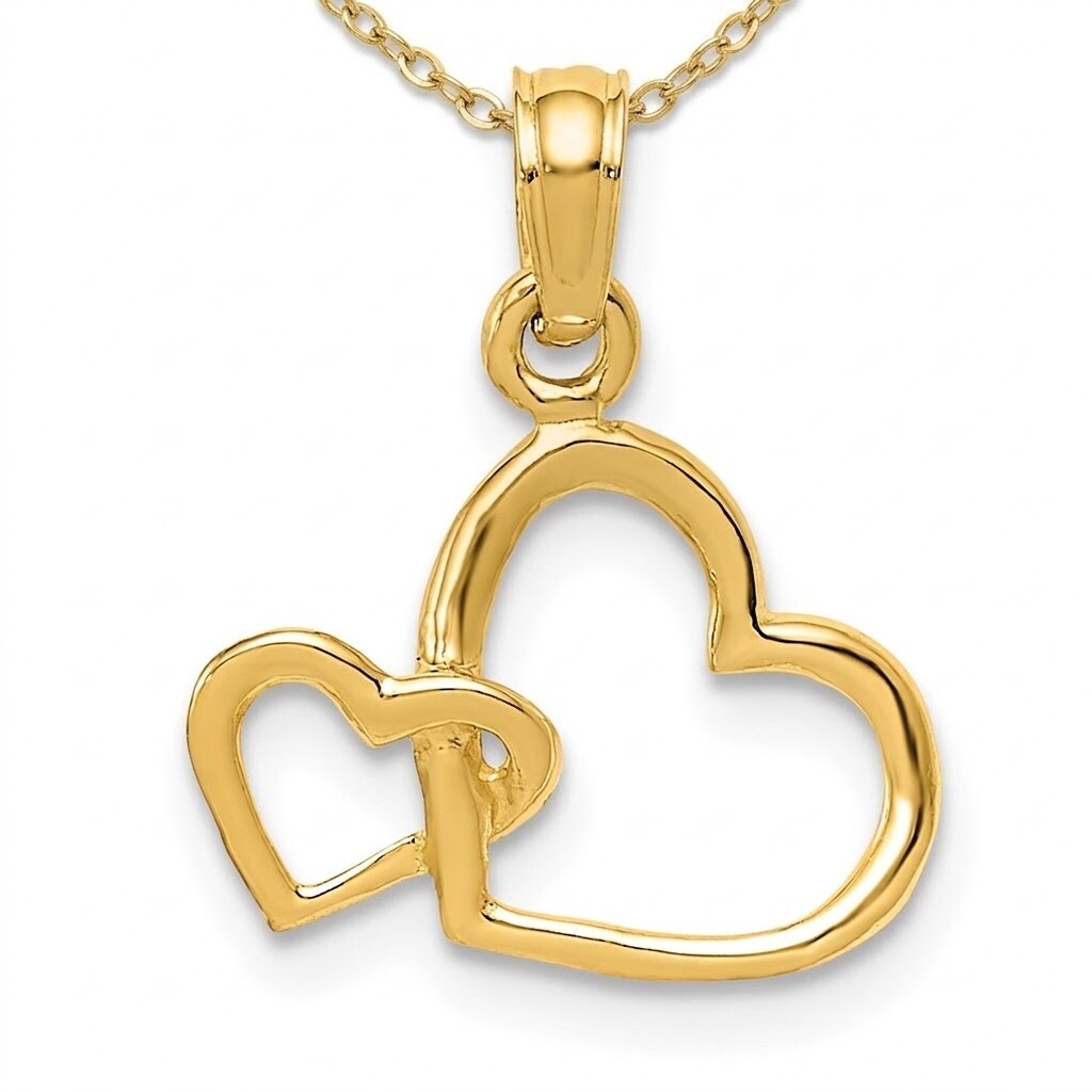 Curata 14K Two Tone Gold 18 Celtic Trinity Knot Pendant Necklace Necklace