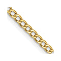 Curata 14K 2.5Mm Semi Solid Curb Link Chain Bracelet 9 Inch