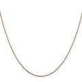 Curata 14K Rose Gold 0.8Mm Diamond Cut Cable Chain Necklace Options 16 18 20 22 24 30