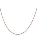 Curata 14K Rose Gold Diamond Cut 0.6Mm Box Chain Necklace Lobster Option 16 18 20 24