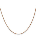 Curata 14K Rose Gold Diamond Cut 1Mm Box Chain Necklace Lobster Option 16 18 20 24