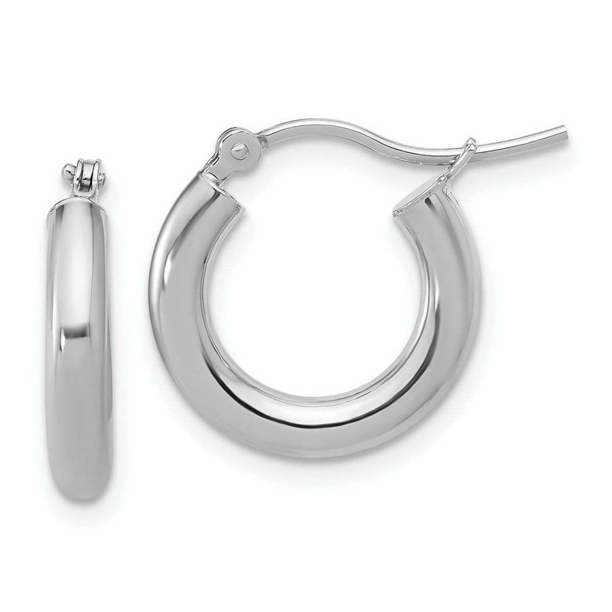Curata 16Mm 14K White Earrings