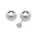 Curata 14K White Gold Polished 4 Mm Ball Screw Back Stud Earrings