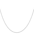 Curata 14K White Gold Solid 0.42Mm Carded Curb Chain Necklace Options 16 18 20 24