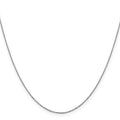 Curata 14K White Gold Solid 0.5Mm Baby Box Chain Necklace Options 16 18 20 24