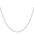 Curata 14K White Gold Solid 0.65Mm Diamond Cut Cable Chain Necklace Options 16 18 20 22 24